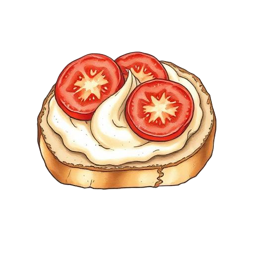 Toast houmous tomate